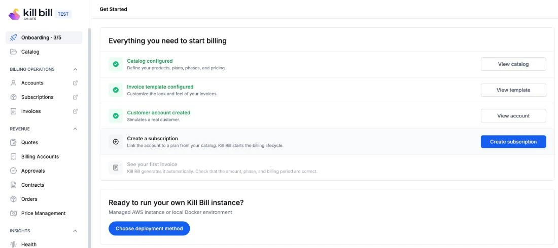 The Aviate onboarding checklist